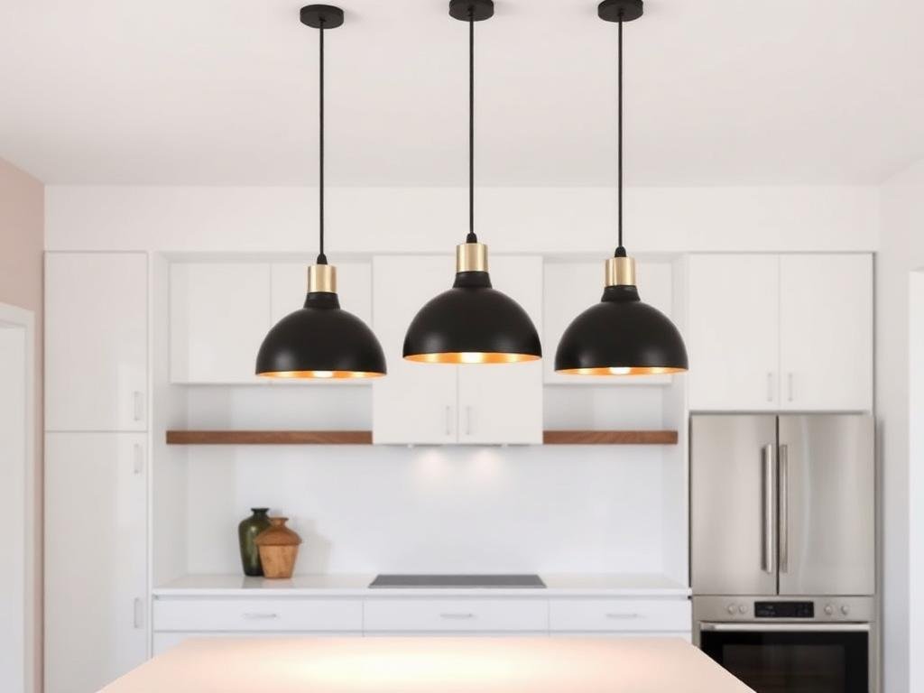 Pendant lights over island — Vaughan